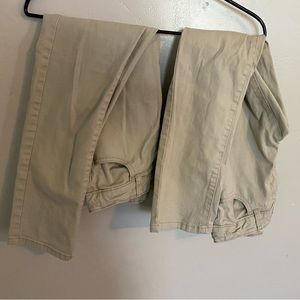 TWO pairs of Khaki pants size 10